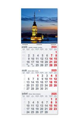 2025 Gemici Takvimi Göstergeli 3 Parça Spiralli - 3
