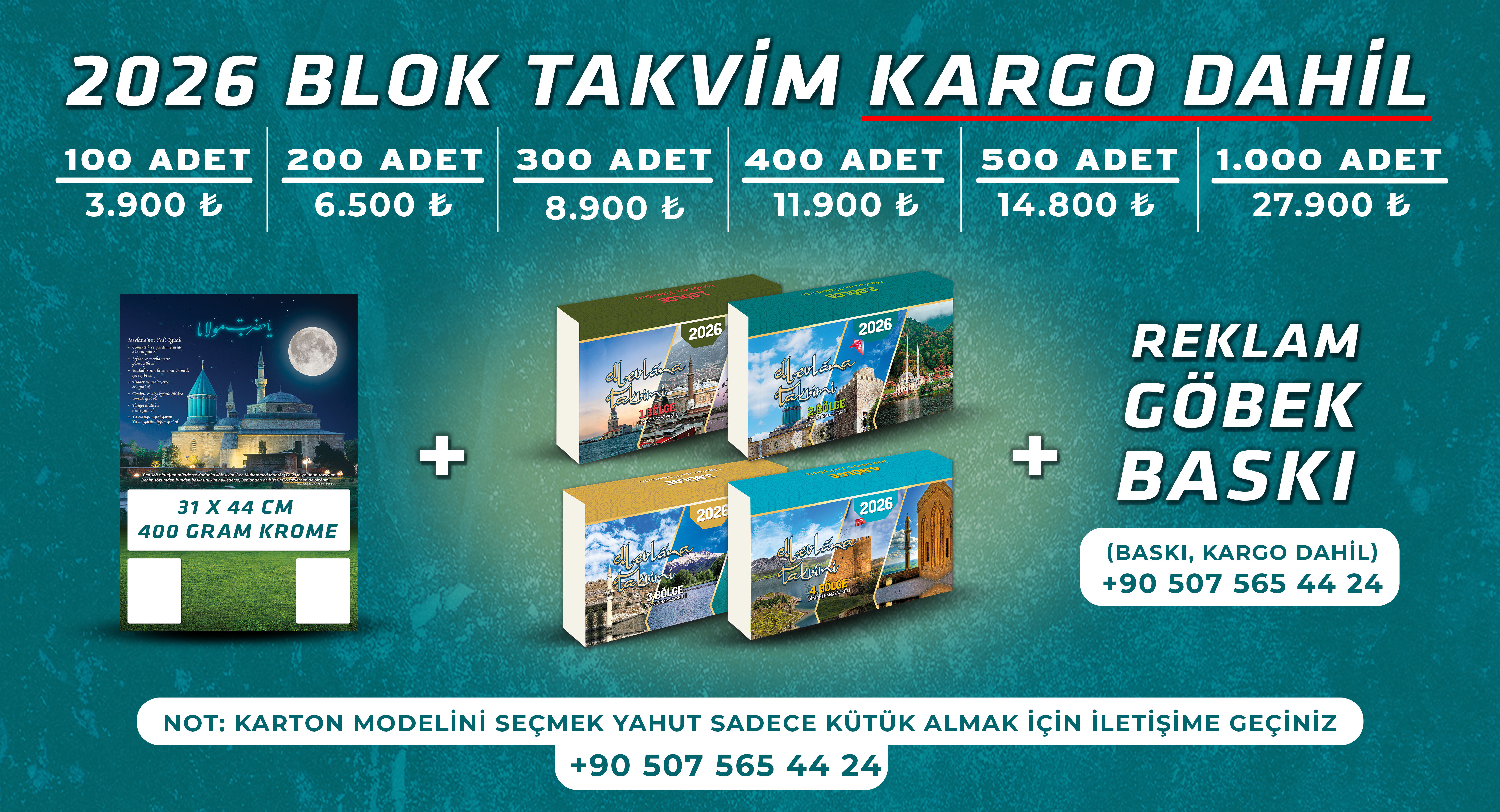 Mevlana Takvimi Fiyat Slider