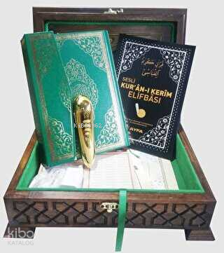 Ahşap Cami Boy Kalem Kur`an-ı Kerim Seti V 6.1 - Lüks Ahşap Kutu - 1