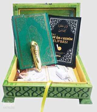 Ahşap Rahle Boy Kalem Kur`an-ı Kerim Seti V 6.1 - Lüks Ahşap Kutu - 1