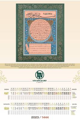 Mevlana Büyük Boy Hat Takvimi 6 Yapraklı 2026 - Mevlana Takvim & Promosyon