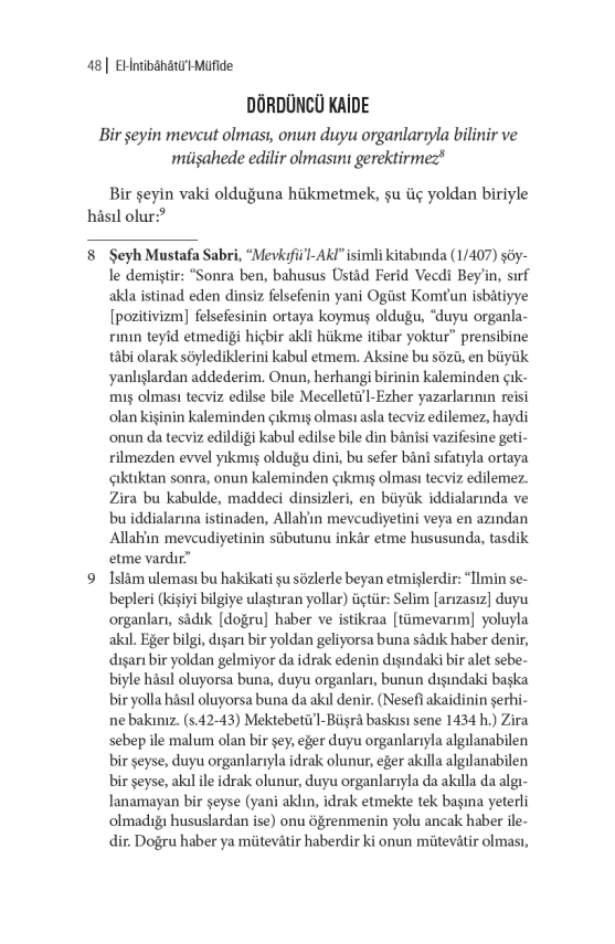 Çağdaş Şüpheler, Kadim Çözümler (İntibahatü’l Müfide Tercümesi) - 5