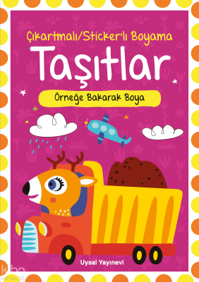 Çıkartmalı Stickerli Taşıtlar Boyama Kitabı - 1