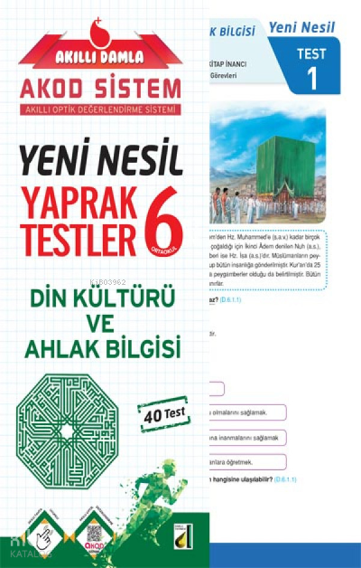 Damla Eğitim Yeni Nesil Din Kültürü ve Ahlâk Bilgisi Yaprak Testler - 6 - 2