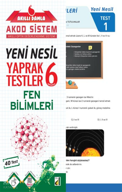 Damla Eğitim Yeni Nesil Fen Bilimleri Yaprak Testler - 6 - 1