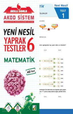 Damla Eğitim Yeni Nesil Matematik Yaprak Testler - 6 - Damla Yayınevi (1)