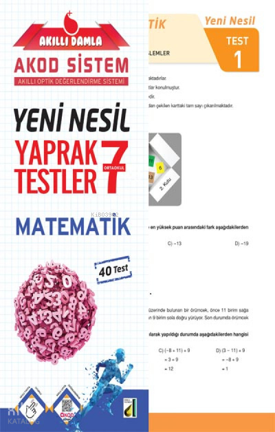 Damla Eğitim Yeni Nesil Matematik Yaprak Testler - 7 - 2