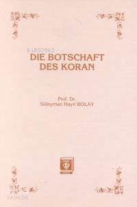 Die Botschaft Des Koran Kuran Davet Ediyor - Almanca) - Türkiye Diyanet Vakfı Yayınları (1)