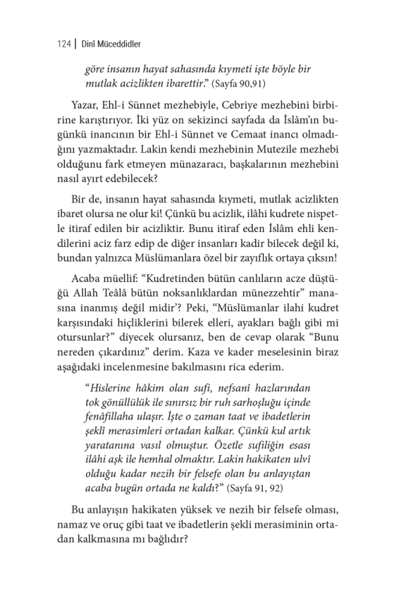 Dini Müceddidler (Reformist Zihniyetin Kritiği) - Şeyhülislam Mustafa Sabri Efendi - 8