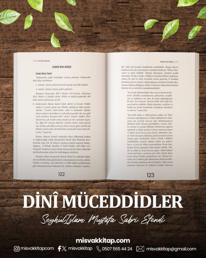 Dini Müceddidler (Reformist Zihniyetin Kritiği) - Şeyhülislam Mustafa Sabri Efendi - 2