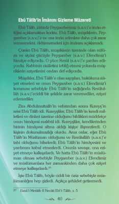 Ehli Beyt´in Fazileti Ve Ebu Talib´in Akibeti - Ömer Faruk Hilmi - 10