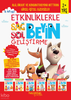 Etkinliklerle Sağ Beyin Sol Beyin Geliştirme 2+Yaş Seti - 6 Kitap Takım - Hayy Kitap