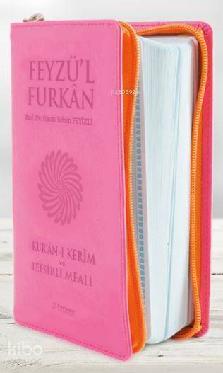 Feyzül Furkan Kuran-ı Kerim ve Tefsirli Meali (Cep Boy - Fermuarlı) PEMBE - 1