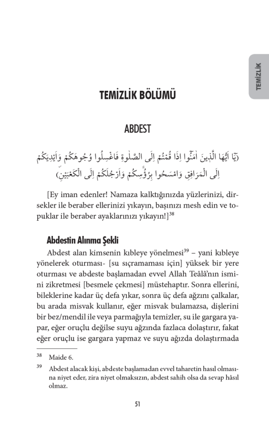 Hanefi İlmihali (Muhtasarul Fıkhul Hanefi Tercümesi) (Karton Kapak) - 6