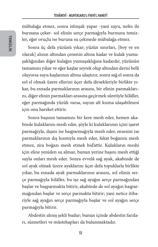Hanefi İlmihali (Muhtasarul Fıkhul Hanefi Tercümesi) (Karton Kapak) - 7