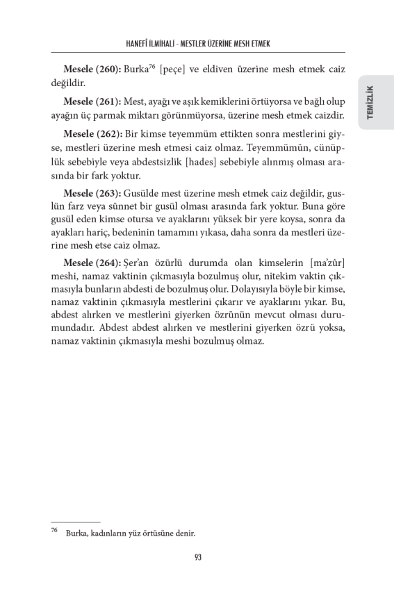 Hanefi İlmihali (Muhtasarul Fıkhul Hanefi Tercümesi) (Ciltli) - 9