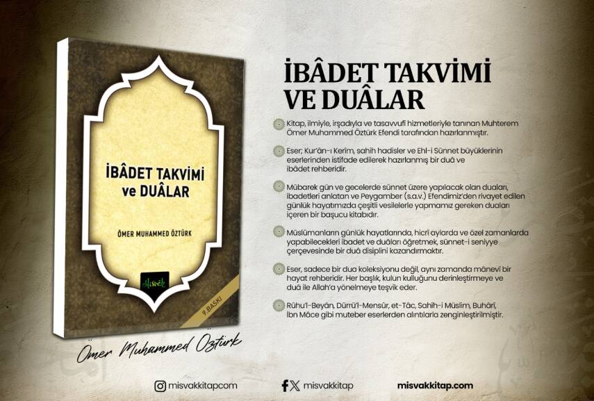 İbadet Takvimi Ve Dualar (CEP BOY) - 11