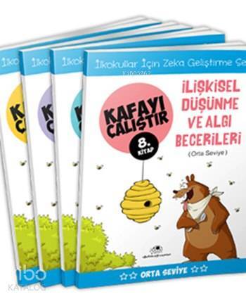 Kafayı Çalıştır Seti (4 Kitap) Zekâ Geliştirme Seti, Orta Seviye, 6 - 8 Yaş - 2