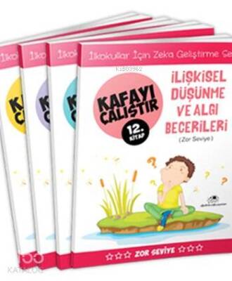 Kafayı Çalıştır Seti (4 Kitap) Zekâ Geliştirme Seti, Zor Seviye, 7 - 9 Yaş - 2