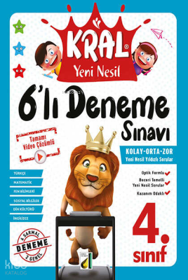 Kral Yeni Nesil 6’lı Deneme Sınavı (4. Sınıf) - Damla Yayınevi
