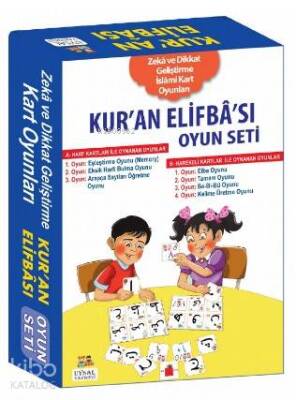 Kuran Elifbası Oyun Seti Zeka ve Dikkat Geliştirme İslami Kart Oyunları - Uysal Yayınevi