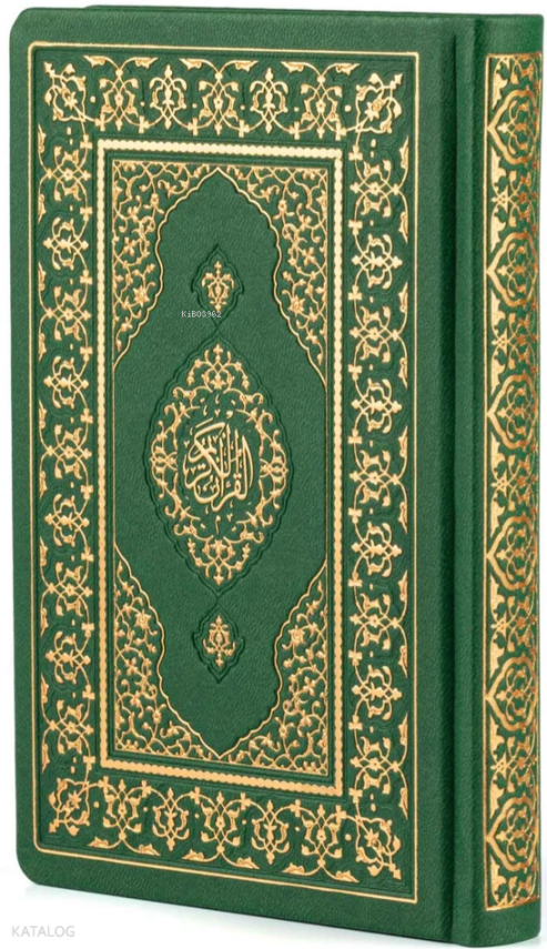 Kuran-ı Kerim Mühürlü, Küçük Boy Yaldızlı Termo Cilt (Yeşil Renk-1453) & Bilgisayar Hattı - 1