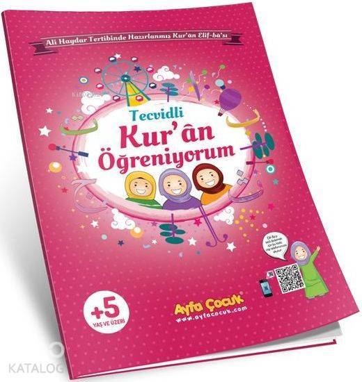 Kuran Öğreniyorum (Ayfa-161P, Orta Boy, Pembe, Tecvidli) Çocuk Elif-Bası - 1