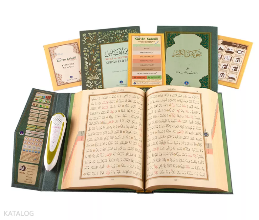 Kuran Okuyan Kalem Seti (Yeşil - Cami Boy) - 1