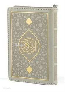 Kuranı Kerim Hamid Aytaç Hatlı Büyük Cep Boy Fermuarlı Kılıf Termo Cilt (Beyaz R.1653) - 1