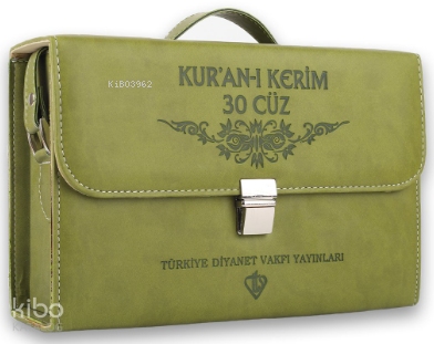 Kuranı Kerim Orta Boy 30 Cüz Yeşil Çanta Kare Kodlu - 1