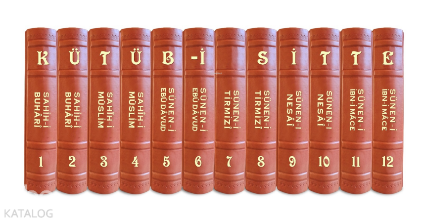 Kütüb-i Sitte - 6 Hadis Kitabının Tercümesi (12 Kitap Takım Termo Deri Lüx Cilt) - 1
