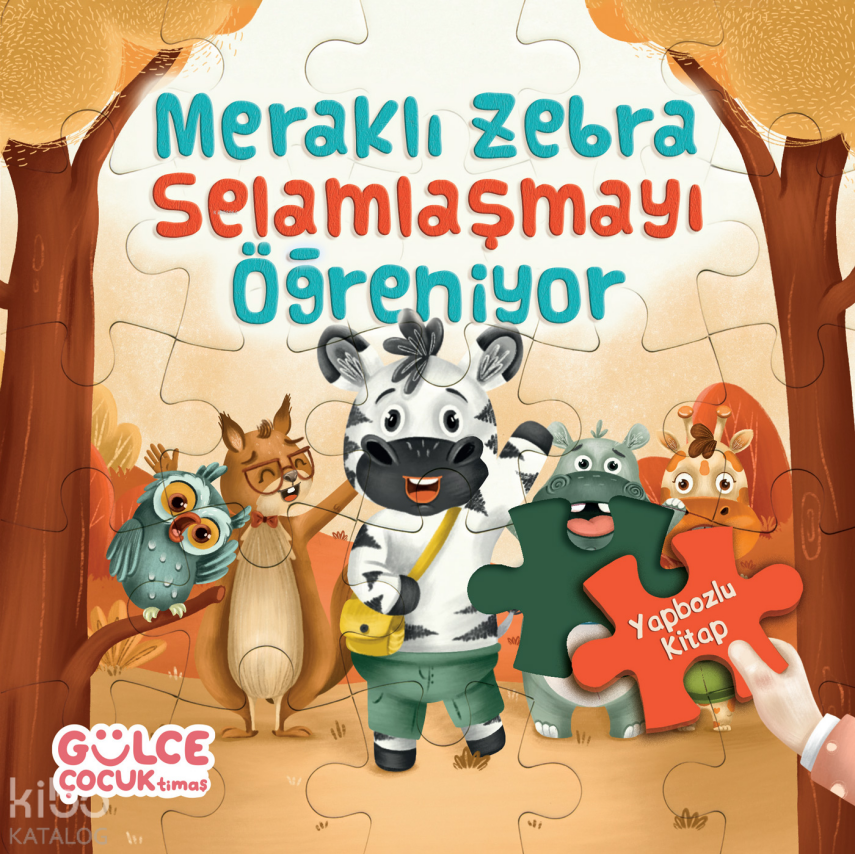 Meraklı Zebra Selamlaşmayı Öğreniyor Yapbozlu Kitap 2 - 2