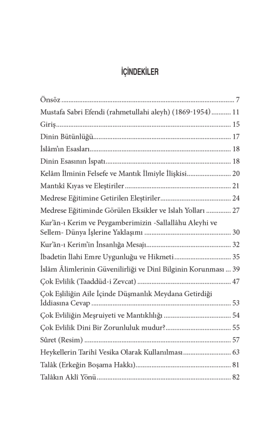 Meseleler - Şeyhülislam Mustafa Sabri Efendi - 4