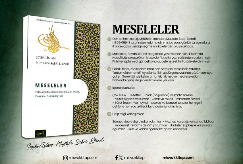 Meseleler - Şeyhülislam Mustafa Sabri Efendi - 16