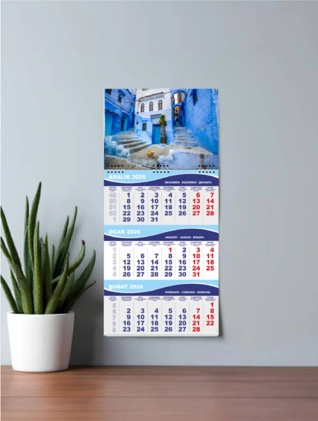 Mevlana 1 Spiralli Gemici Takvimi 2026 Fas Temalı (Orta Boy) - 1