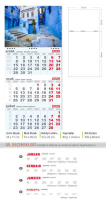 Mevlana 1 Spiralli Gemici Takvimi 2026 Fas Temalı - Misvak Dağıtım (1)
