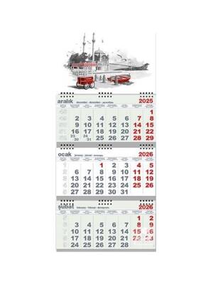 Mevlana 3 Spiralli Gemici Takvimi 2026 Ortaköy Temalı - Misvak Dağıtım