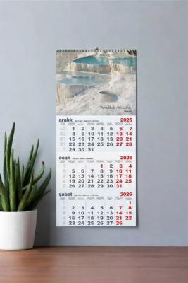 Mevlana 3 Spiralli Gemici Takvimi 2026 Pamukkale Temalı - Misvak Dağıtım