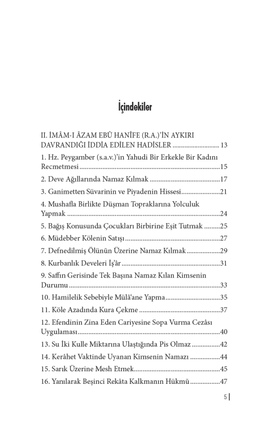 Muhaddisler Nazarında Imam Ebu Hanife (r.a.) (2 Cilt) - 7
