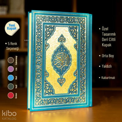 Mushafı Şerif Orta Boy 2 RenkMavi, Özel Tasarım - Semerkand Yayınları