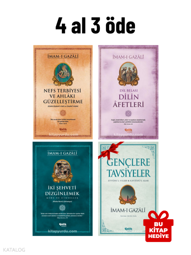 Nefs Terbiyesi - Dil Belası Dilin Afetleri - İki Şehveti Dizginlemek - Gençlere Tavsiyeler (Hediye) - 2