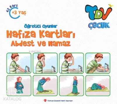 Öğretici Oyunlar Hafıza Kartları - Abdest Ve Namaz 42 Kart - Türkiye Diyanet Vakfı Yayınları (1)