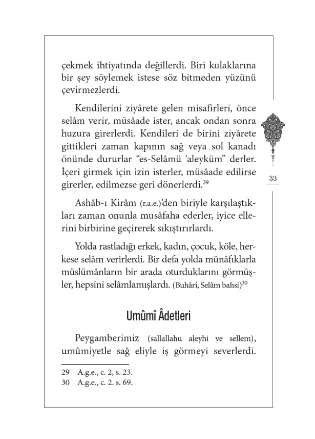 Peygamber (S.A.V.) Efendimizin Yüce Ahlakı (CEP BOY) - 11