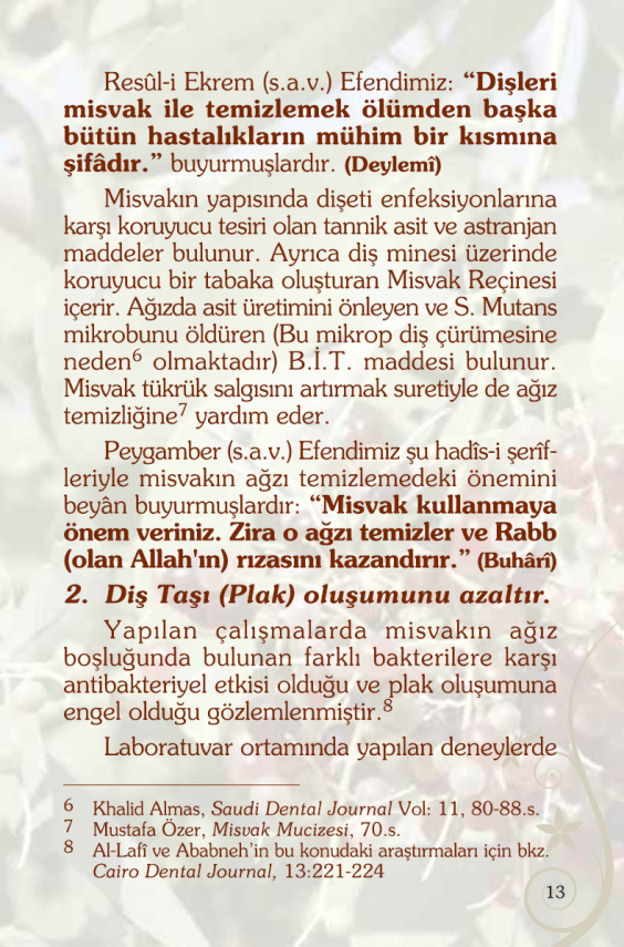 Sağlıklı Yaşam Için Vazgeçilmeyecek Iki Sünnet Misvak Ve Hacamat (CEP BOY) - 5
