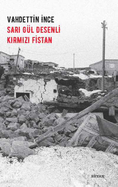 Sarı Gül Desenli Kırmısı Fistan - 2