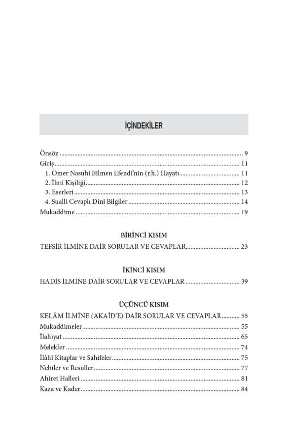 Sualli Cevapli Dini Bilgiler - 3