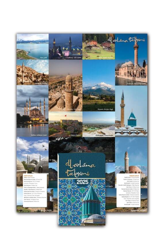 Mevlana Takvimi Yapraklı Blok Duvar Takvimi (Dik Model) 2025 - 4