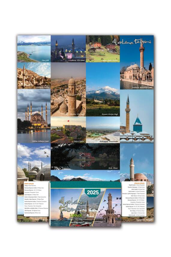 Mevlana Takvimi Yapraklı Blok Duvar Takvimi Özel Bölge 2025 - 8