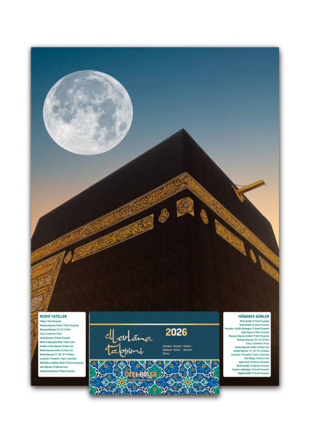 Mevlana Yapraklı Blok Duvar Takvimi Özel Bölge 2026 - 3