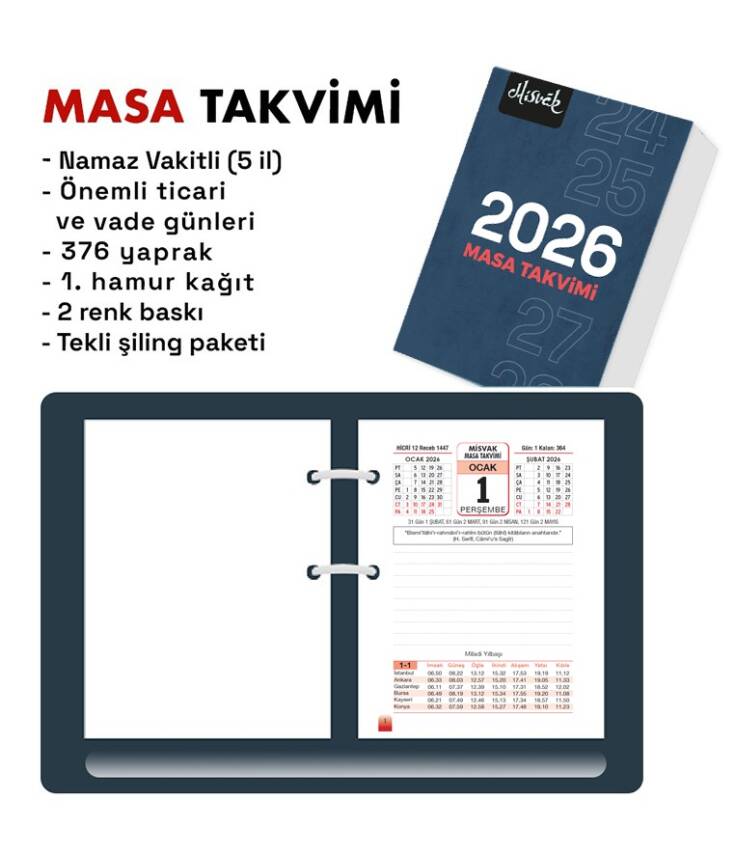 Mevlana Masa Takvimi 2026 - 1